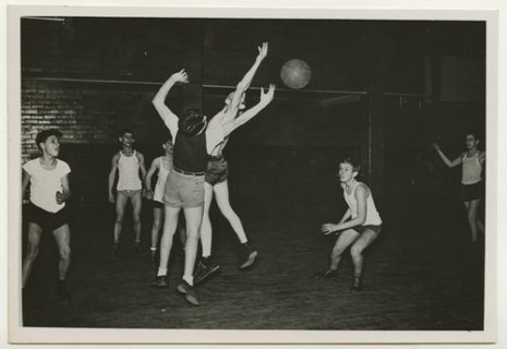 Basketball! (Via <a href="http://www.flickr.com/photos/center_for_jewish_history/4576147660">Center for Jewish History</a>.)